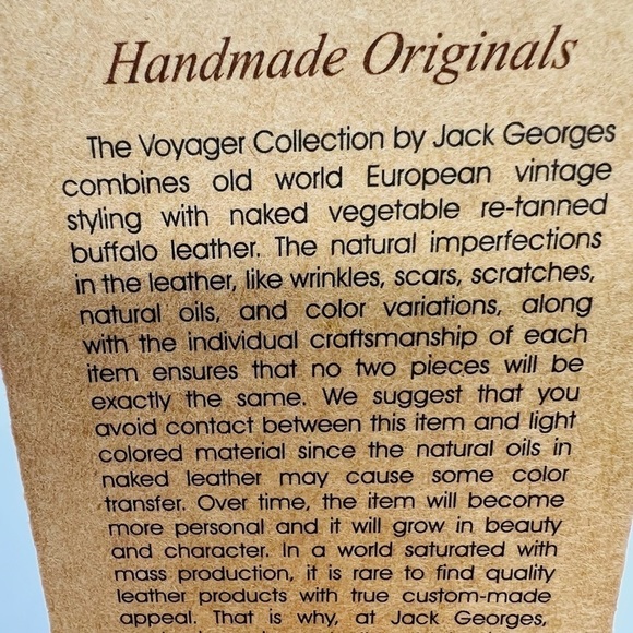 JACK GEORGES VOYAGER COLLECTION CROSSBODY BUFFALO LEATHER BAG NWT - Picture 13 of 15